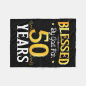 Couverture Polaire Blessed By God For 50 Years 50th Birthday Men Wome (Devant (Horizontal))