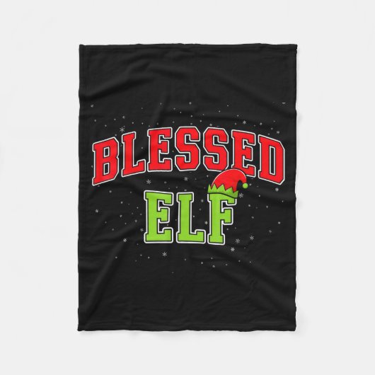Couverture Polaire Blessed Elf Christmas Family Matching Group Xmas  (Devant)