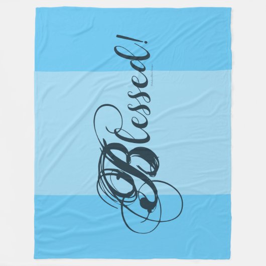 Couverture Polaire Blessed! Fleece Blanket  (Blue) (Devant)
