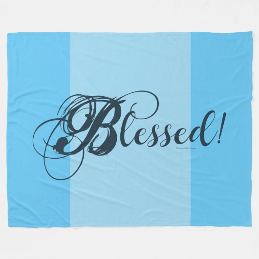 Couverture Polaire Blessed! Fleece Blanket  (Blue) (Devant (Horizontal))