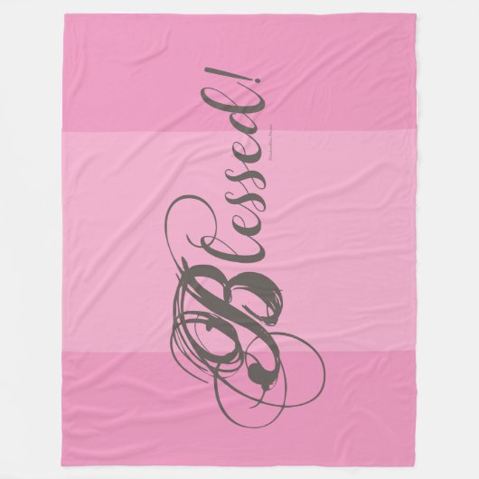 Couverture Polaire Blessed! Fleece Blanket (Pink) (Devant)