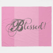 Couverture Polaire Blessed! Fleece Blanket (Pink) (Devant (Horizontal))
