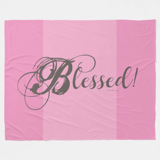 Couverture Polaire Blessed! Fleece Blanket (Pink) (Devant (Horizontal))