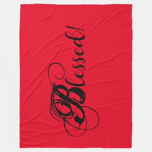 Couverture Polaire Blessed! Fleece Blanket (Red) (Devant)