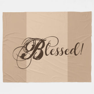 Couverture Polaire Blessed! Fleece Blanket (Tan/ Brown)
