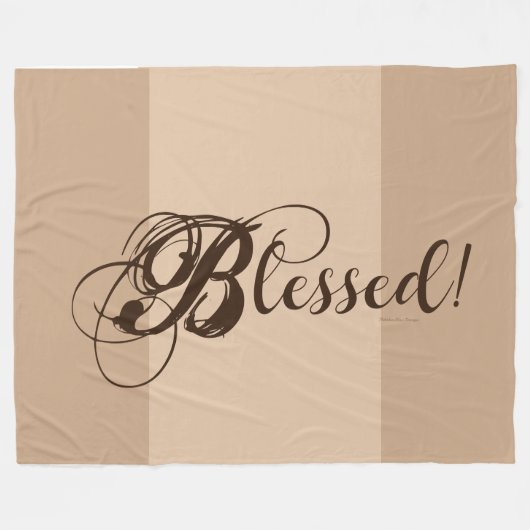 Couverture Polaire Blessed! Fleece Blanket (Tan/ Brown) (Devant (Horizontal))