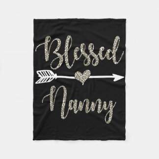 Couverture Polaire Blessed Nanny's Day 2024 Grand-mère Leopard Wo