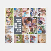 Couverture Polaire Blessed Papa 15 Photo Collage (Devant (Horizontal))