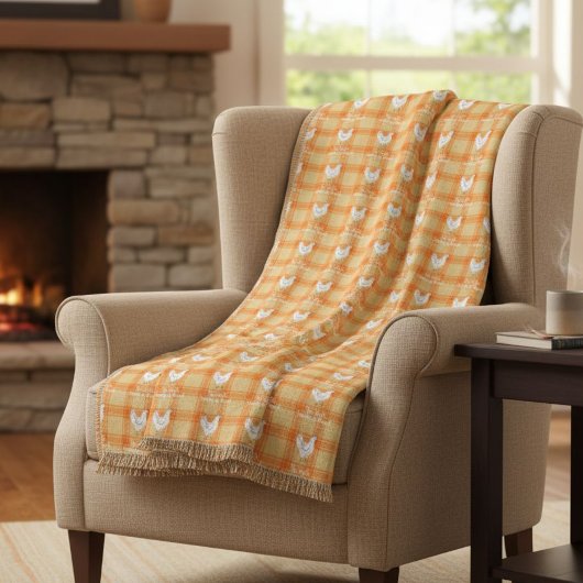 Couverture Polaire Blessed Rustic Chicken Pattern Blanket