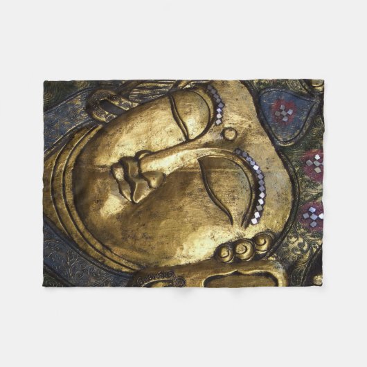 Couverture Polaire Blessure du Bouddha d'or Blanket (Devant (Horizontal))
