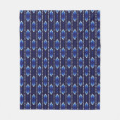 Couverture Polaire Bleu Abstrait (Devant)