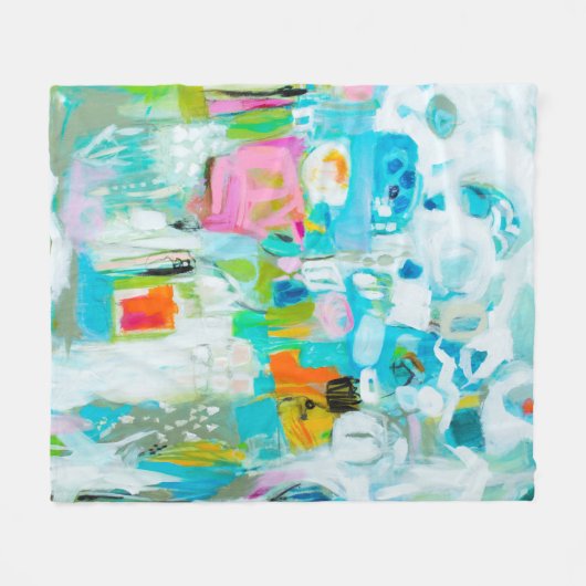 Couverture Polaire Bleu Abstrait (Devant (Horizontal))