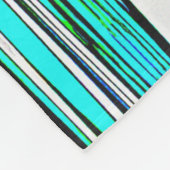 Couverture Polaire Bleu Abstrait bandes 606 (Coin)