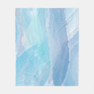Couverture Polaire Bleu, abstrait, cool couleur de l'eau brosse art