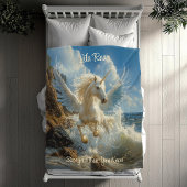 Couverture Polaire Bleu aile Unicorne Imaginaire Nautique Imaginaire