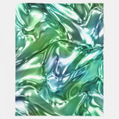 Couverture Polaire Bleu Aqua Wavy Metallic Look (Devant)