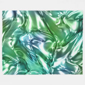 Couverture Polaire Bleu Aqua Wavy Metallic Look (Devant (Horizontal))