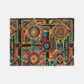 Couverture polaire bleu "Aztec Dream" (Devant (Horizontal))