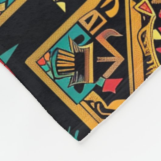 Couverture polaire bleu "Aztec Dream" (Coin)