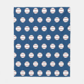 Couverture Polaire Bleu Base-ball Fleece Blanche (Devant)