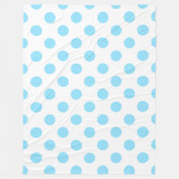 Bleu bébé et pois blancs