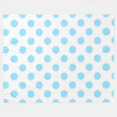 Couverture Polaire Bleu bébé et pois blancs (Devant (Horizontal))