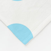 Couverture Polaire Bleu bébé et pois blancs (Coin)