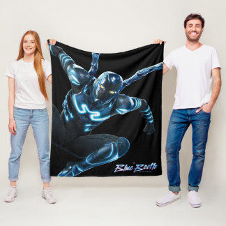 Couverture Polaire Bleu Beetle Leaping Caractère Art