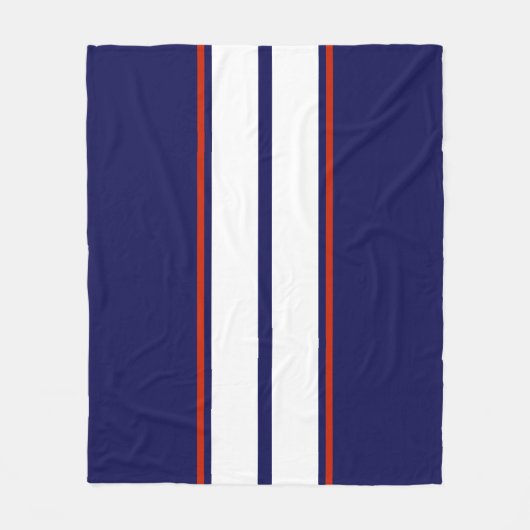 Couverture Polaire Bleu, blanc et rouge Classy (Devant)