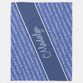 Couverture Polaire bleu blanc Le terrain de basket est mon endroit he (Devant)