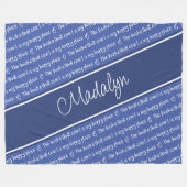 Couverture Polaire bleu blanc Le terrain de basket est mon endroit he (Devant (Horizontal))