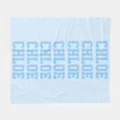 Couverture Polaire Bleu blanc préppy (Devant (Horizontal))