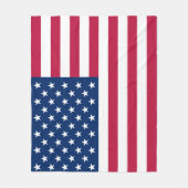 Couverture Polaire Bleu blanc rouge de drapeau américain (Devant)