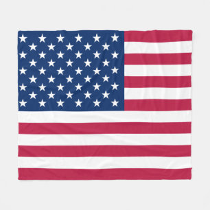Couverture Polaire Bleu blanc rouge de drapeau américain