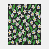 Couverture Polaire Bleu Blanc Vert Floral (Devant)