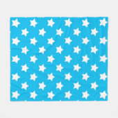 Couverture Polaire Bleu Blancs Etoiles Motif (Devant (Horizontal))