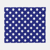 Couverture Polaire Bleu Blancs Etoiles Motif (Devant (Horizontal))