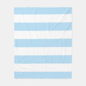Couverture Polaire Bleu, Blancs, Motif rayé (Devant)
