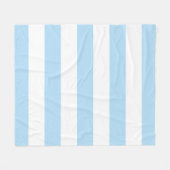 Couverture Polaire Bleu, Blancs, Motif rayé (Devant (Horizontal))
