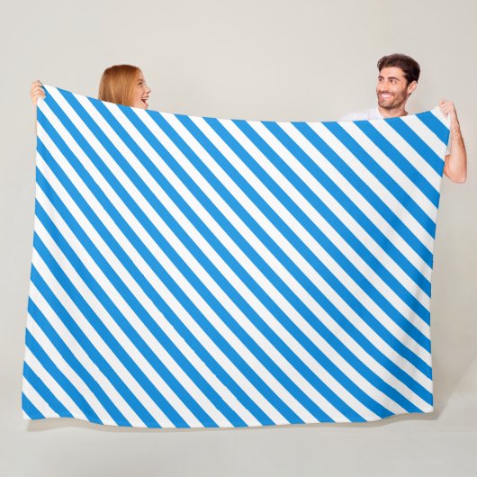 Couverture Polaire Bleu Bleu Blancs Élégant Modish Large (En situation)