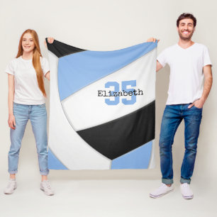 Couverture Polaire bleu bleu noir blanc enfants salle de sport volley