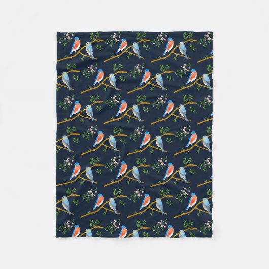 Couverture Polaire Bleu bleu polaire Blanche (Devant)