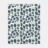 Couverture Polaire Bleu botanique et vert bébé garçon (Devant)