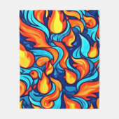 Couverture Polaire Bleu brillant Abstrait (Devant)