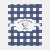 Couverture Polaire Bleu Buffalo Plaid Farm Poulet polaire Blanche (Devant)