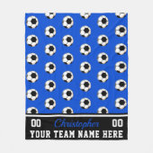 Couverture Polaire Bleu | BW Soccer Name | Numéro | Équipe (Devant)