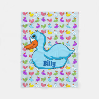 Couverture polaire bleu canard