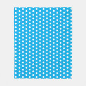 Couverture Polaire Bleu clair et pois blancs (Devant)