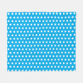 Couverture Polaire Bleu clair et pois blancs (Devant (Horizontal))