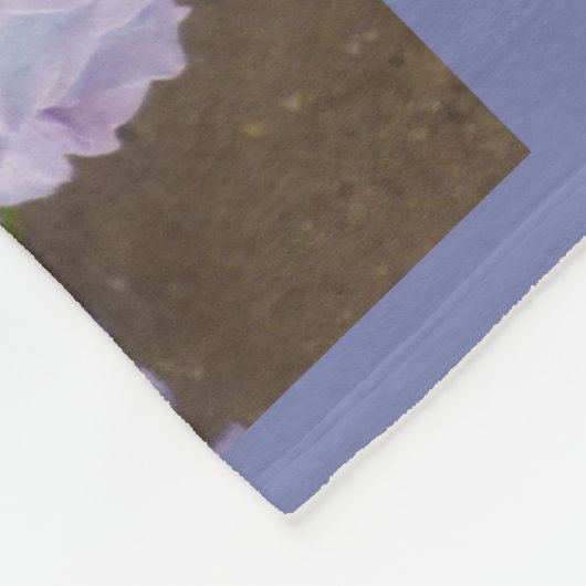 Couverture polaire bleu clair et rose Hydrangea (Coin)